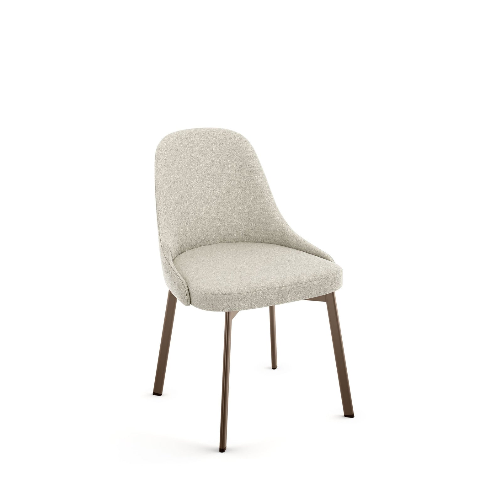 Harper Upholstered Dining Chair, Boucle Polyester Fabric & Bronze Metal Frame J2M4 - product image 1