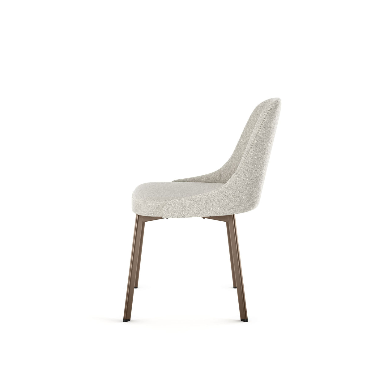 Harper Upholstered Dining Chair, Boucle Polyester Fabric & Bronze Metal Frame J2M4 - product image 3
