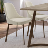 Harper Upholstered Dining Chair, Boucle Polyester Fabric & Bronze Metal Frame J2M4 - product image 5