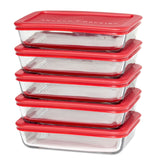 Glass Meal Prep Food Storage Container Set, 10-pc E8D0 - product image 1