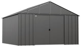 Classic 12x12-ft Charcoal Corrosion-Resistant Metal Shed R1J6 - product image 1
