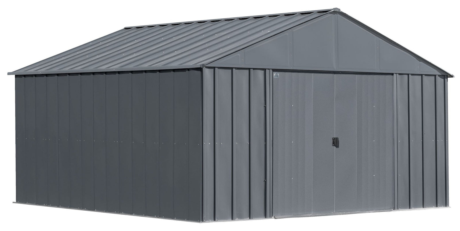Classic 12x12-ft Charcoal Corrosion-Resistant Metal Shed R1J6 - product image 3