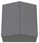 Classic 12x12-ft Charcoal Corrosion-Resistant Metal Shed R1J6 - product image 4