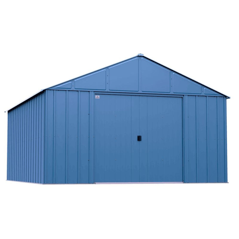 Classic 12x14-ft Blue Grey Corrosion-Resistant Steel Shed V9M1