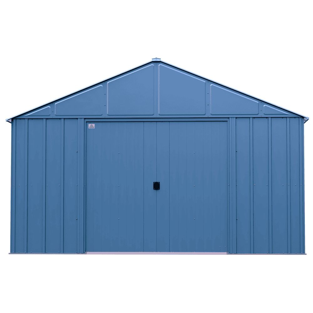 Classic 12x14-ft Blue Grey Corrosion-Resistant Steel Shed V9M1 - product image 2