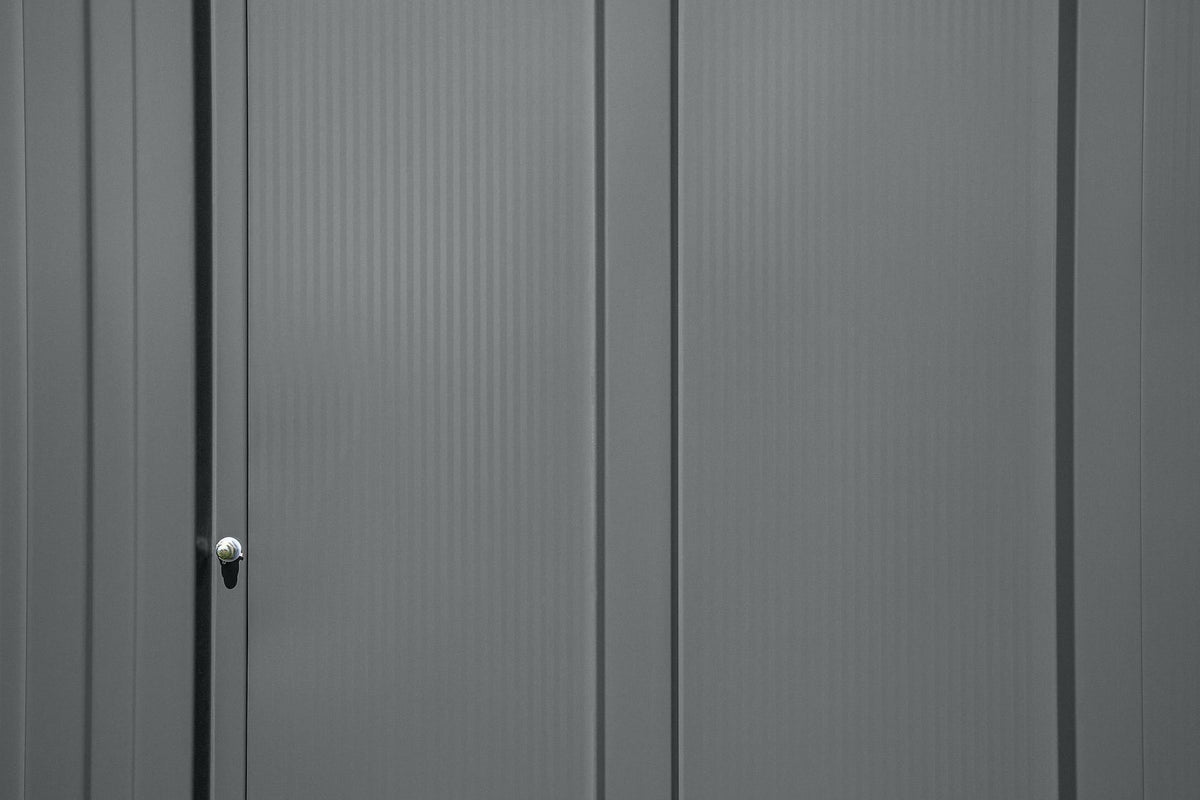 Classic Galvanized Steel Storage Shed, Charcoal, 10-ft x 12-ft V6I1 - product image 8