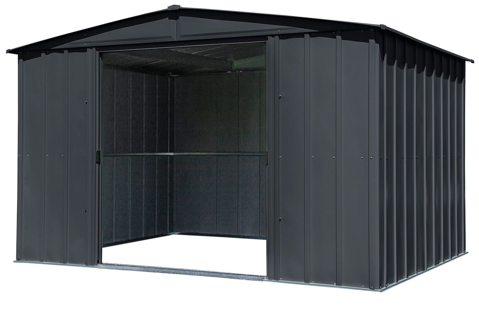 Classic Galvanized Steel Storage Shed, Charcoal, 10-ft x 8-ft B5G3 - product image 7