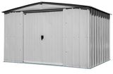 Classic Galvanized Steel Storage Shed, Flute Grey, 10-ft x 8-ft V1J9 - product image 1