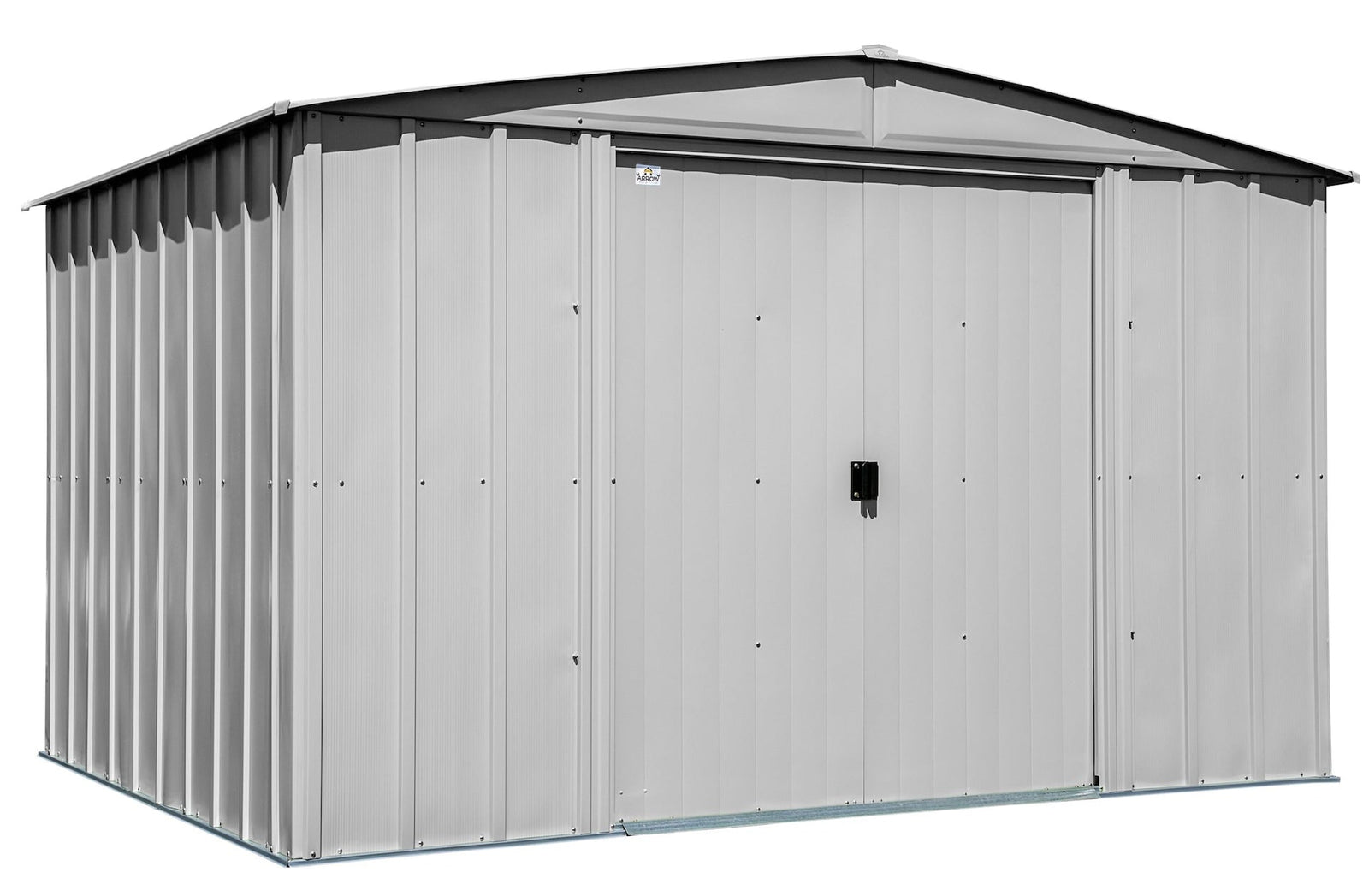 Classic Galvanized Steel Storage Shed, Flute Grey, 10-ft x 8-ft Q5S5 - product image 3