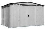 Classic Galvanized Steel Storage Shed, Flute Grey, 10-ft x 8-ft V1J9 - product image 3