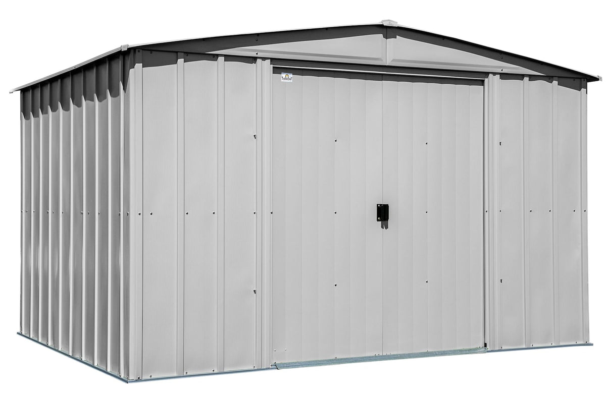 Classic Galvanized Steel Storage Shed, Flute Grey, 10-ft x 8-ft V1J9 - product image 3