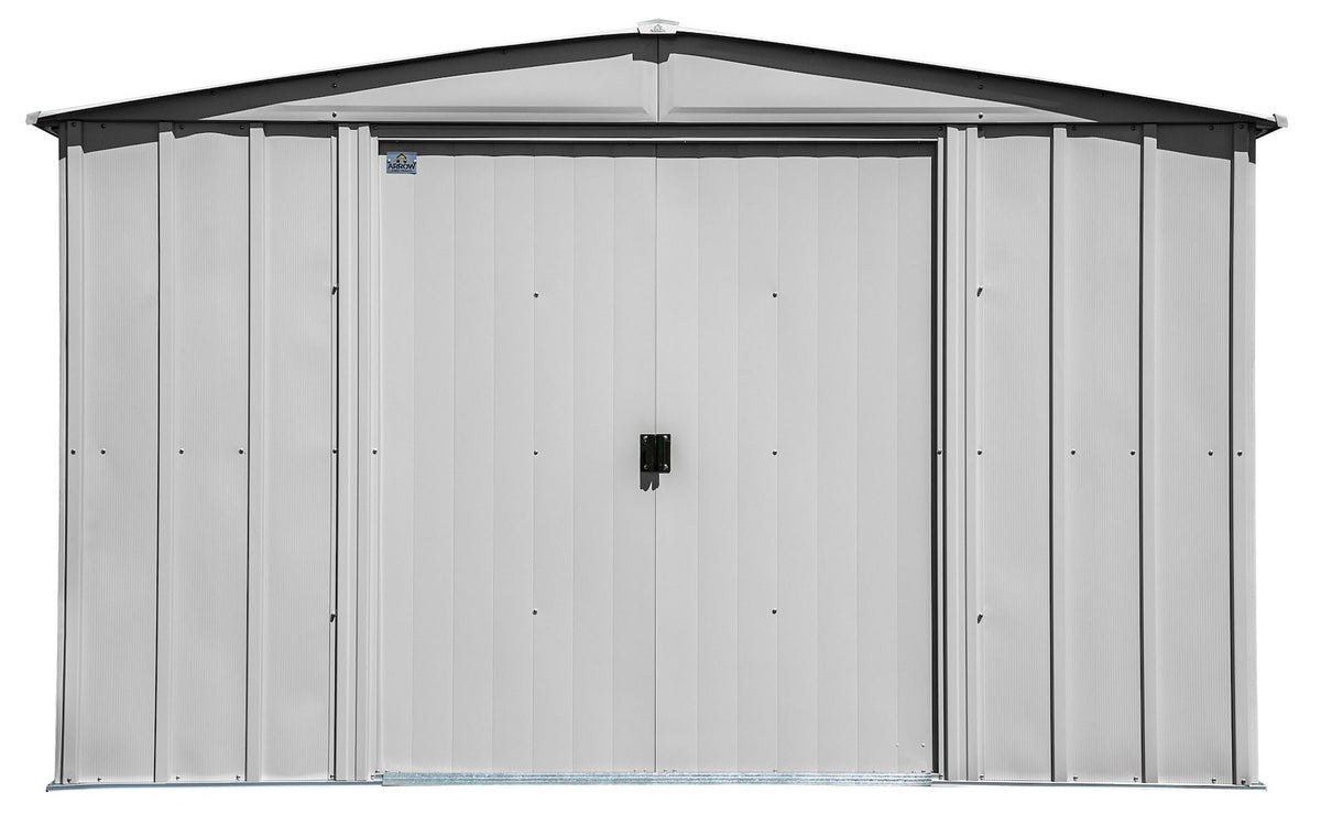 Classic Galvanized Steel Storage Shed, Flute Grey, 10-ft x 8-ft Q5S5 - product image 4