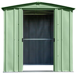 Classic Galvanized Steel Storage Shed, Sage Green, 6-ft x 5-ft I6Q6 - product image 4