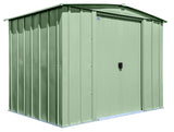Classic Galvanized Steel Storage Shed, Sage Green, 8-ft x 6-ft M7N5 - product image 1