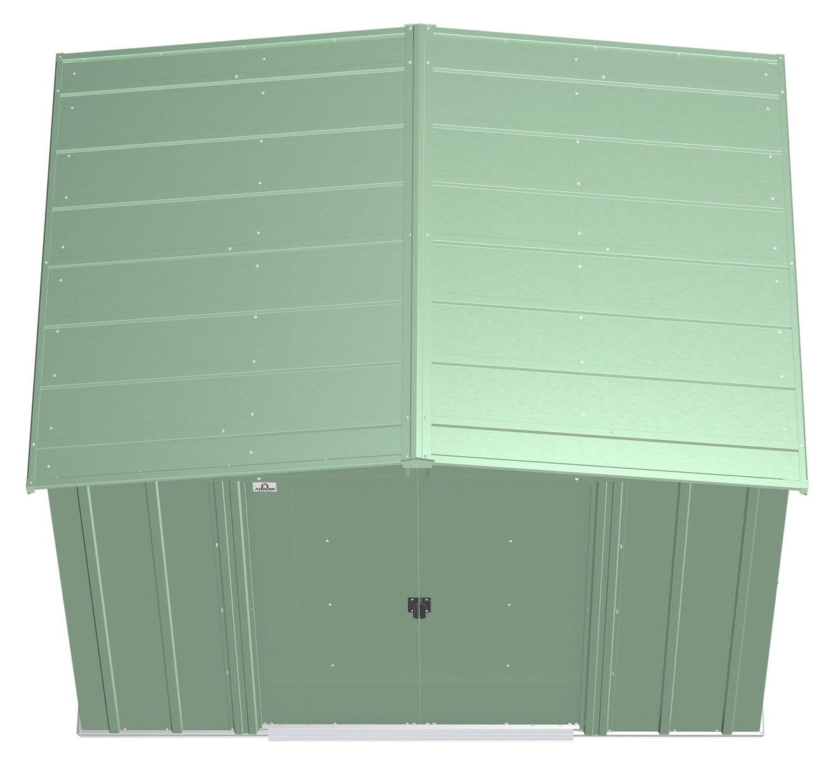 Classic Galvanized Steel Storage Shed, Sage Green, 8-ft x 6-ft M7N5 - product image 5