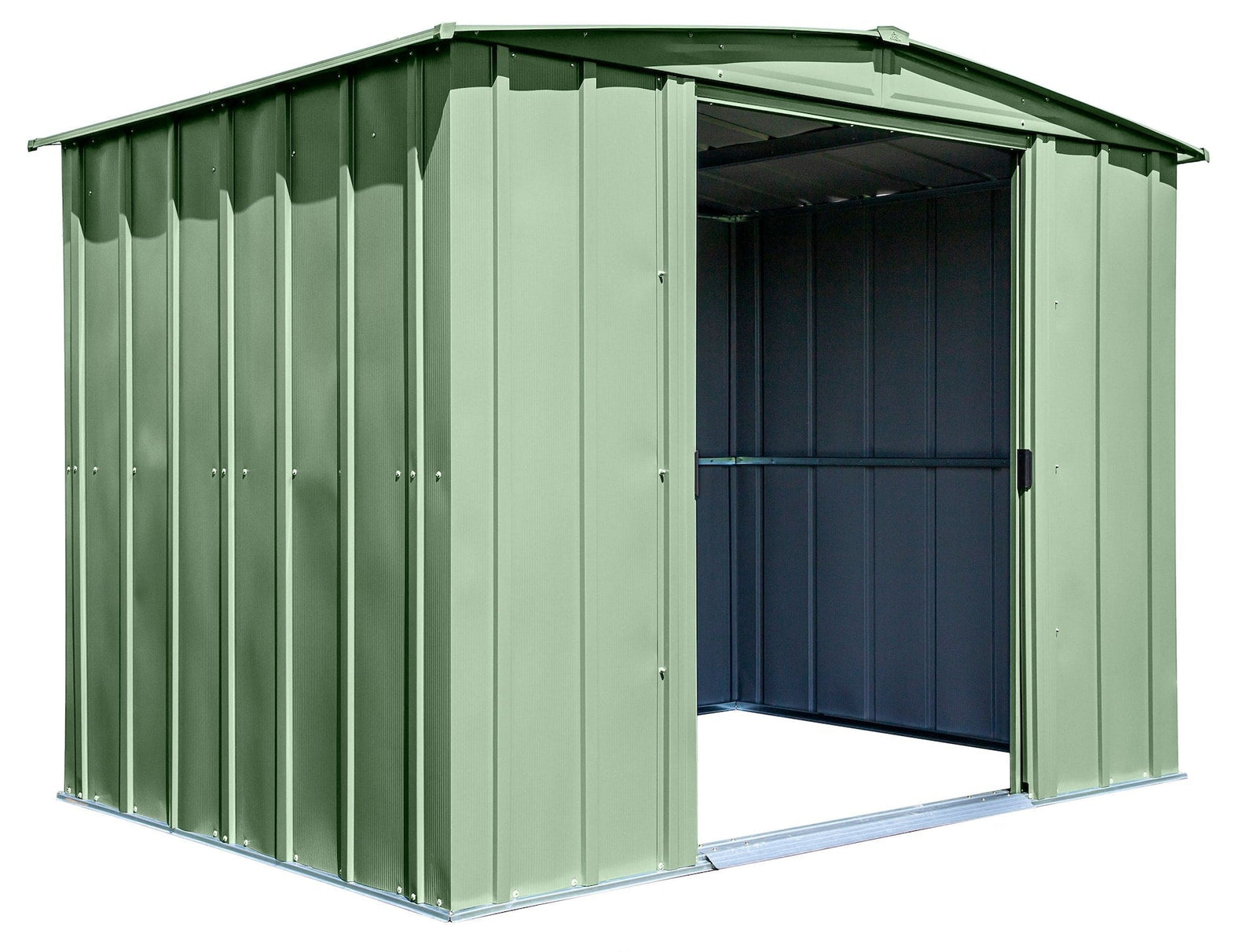 Classic Galvanized Steel Storage Shed, Sage Green, 8-ft x 6-ft M7N5 - product image 8
