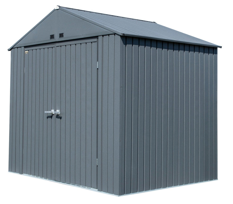 Elite Steel Storage Shed, Anthracite, 8-ft x 6-ft X4U5