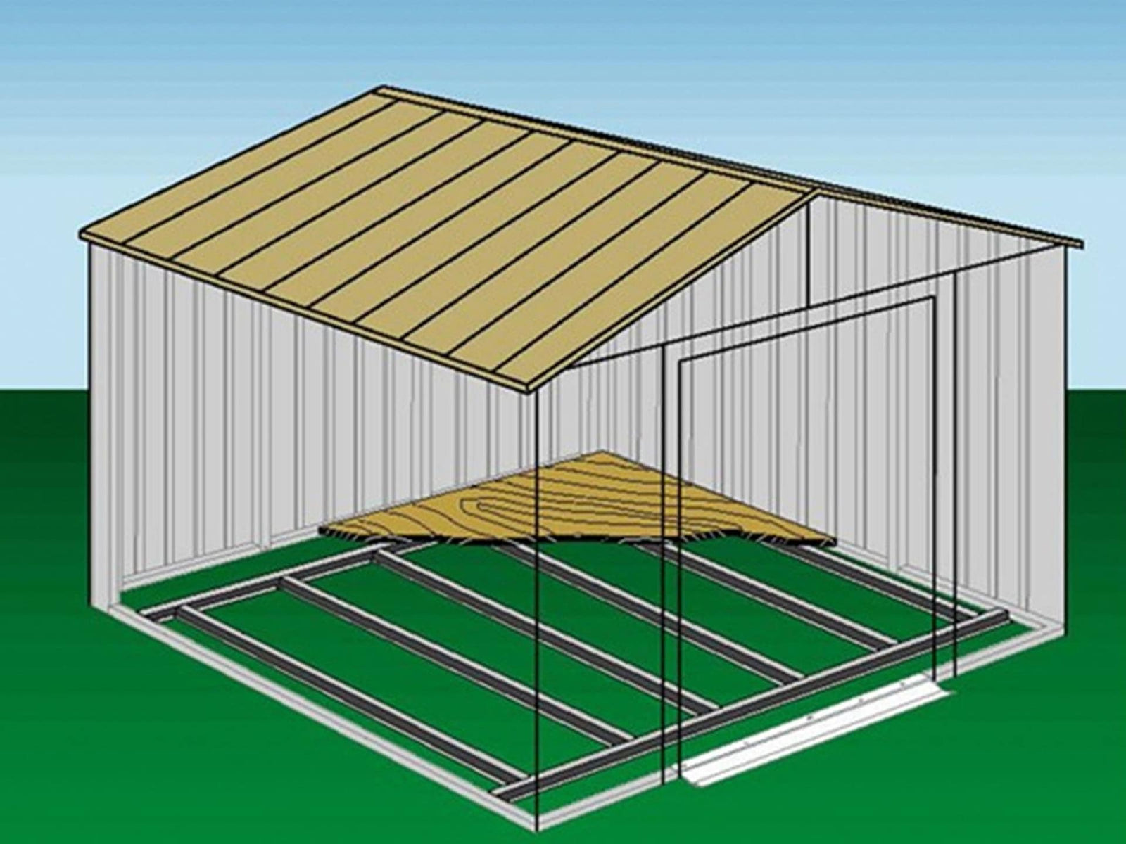 Floor Frame Kit for Elite 10x8-ft and 10x10-ft Sheds C2X1 - product image 6