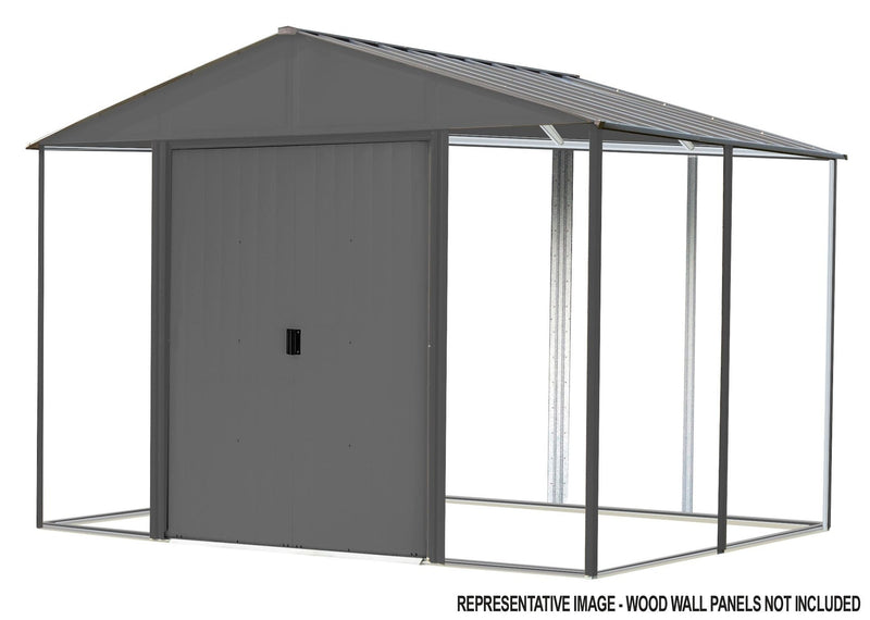 Ironwood Steel Hybrid Shed Kit, Anthracite, 8-ft x 8-ft B1T1