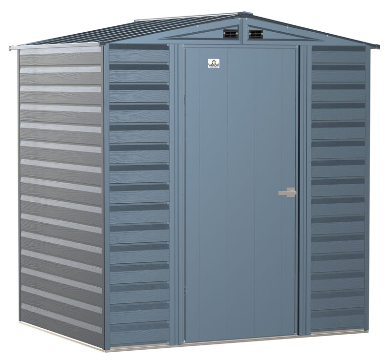 Select Galvanized Steel Storage Shed, Blue Grey, 6-ft x 5-ft G3I6