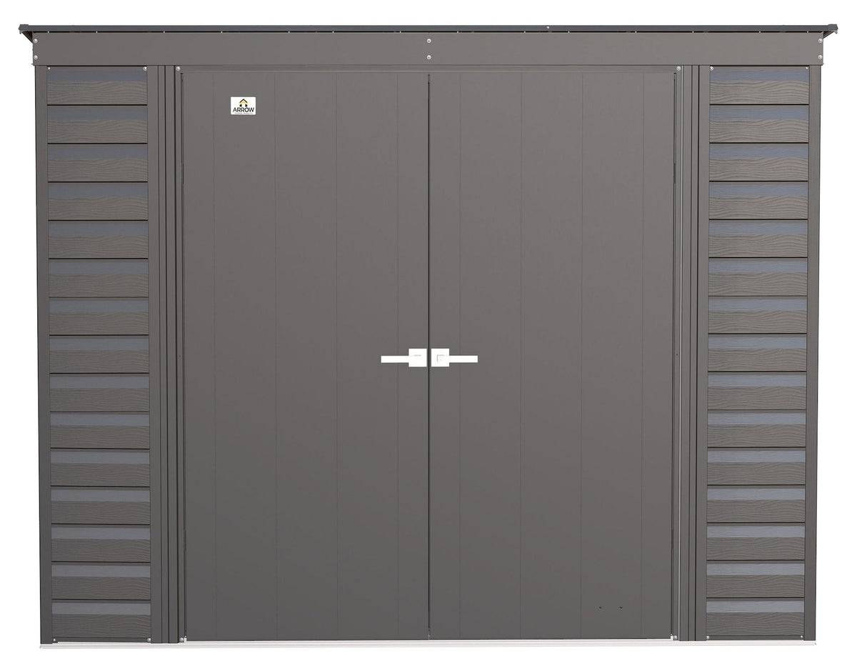 Select Galvanized Steel Storage Shed, Charcoal, 8-ft x 4-ft M4C9 - product image 3
