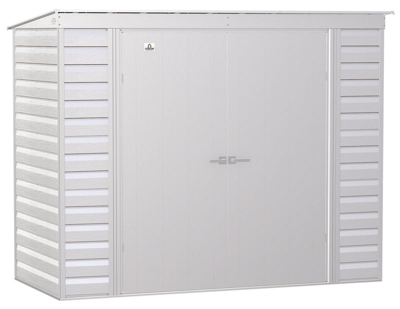 Select Galvanized Steel Storage Shed, Flute Grey, 8-ft x 4-ft X6Z1