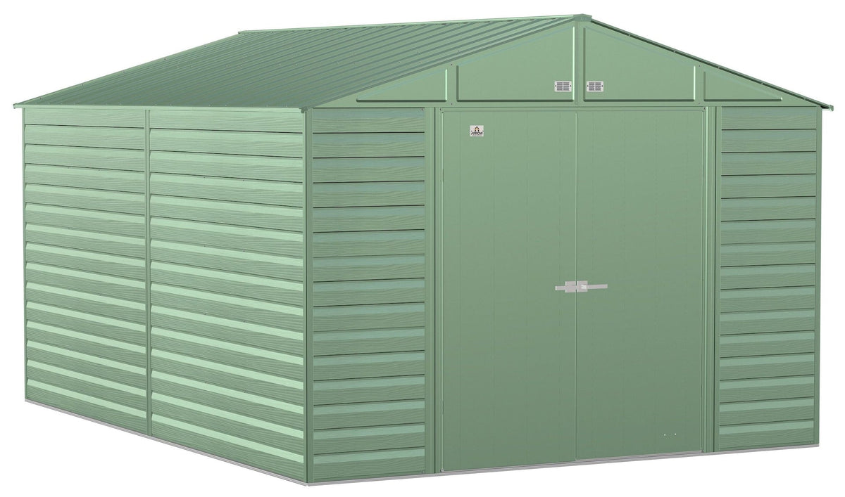 Select Galvanized Steel Storage Shed, Sage Green, 10-ft x 14-ft W9F0 - product image 1