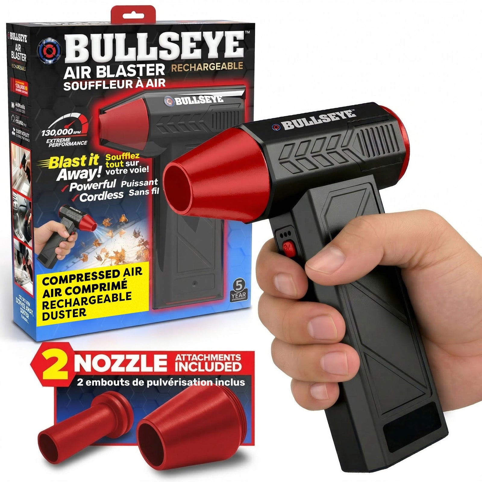 Bullseye Air Blaster 7.4V Rechargeable Handheld Blower I3F2 - product image 1