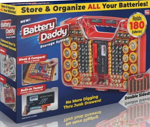 Ontel Battery Daddy 180 Battery Organizer and Storage Case C5S3