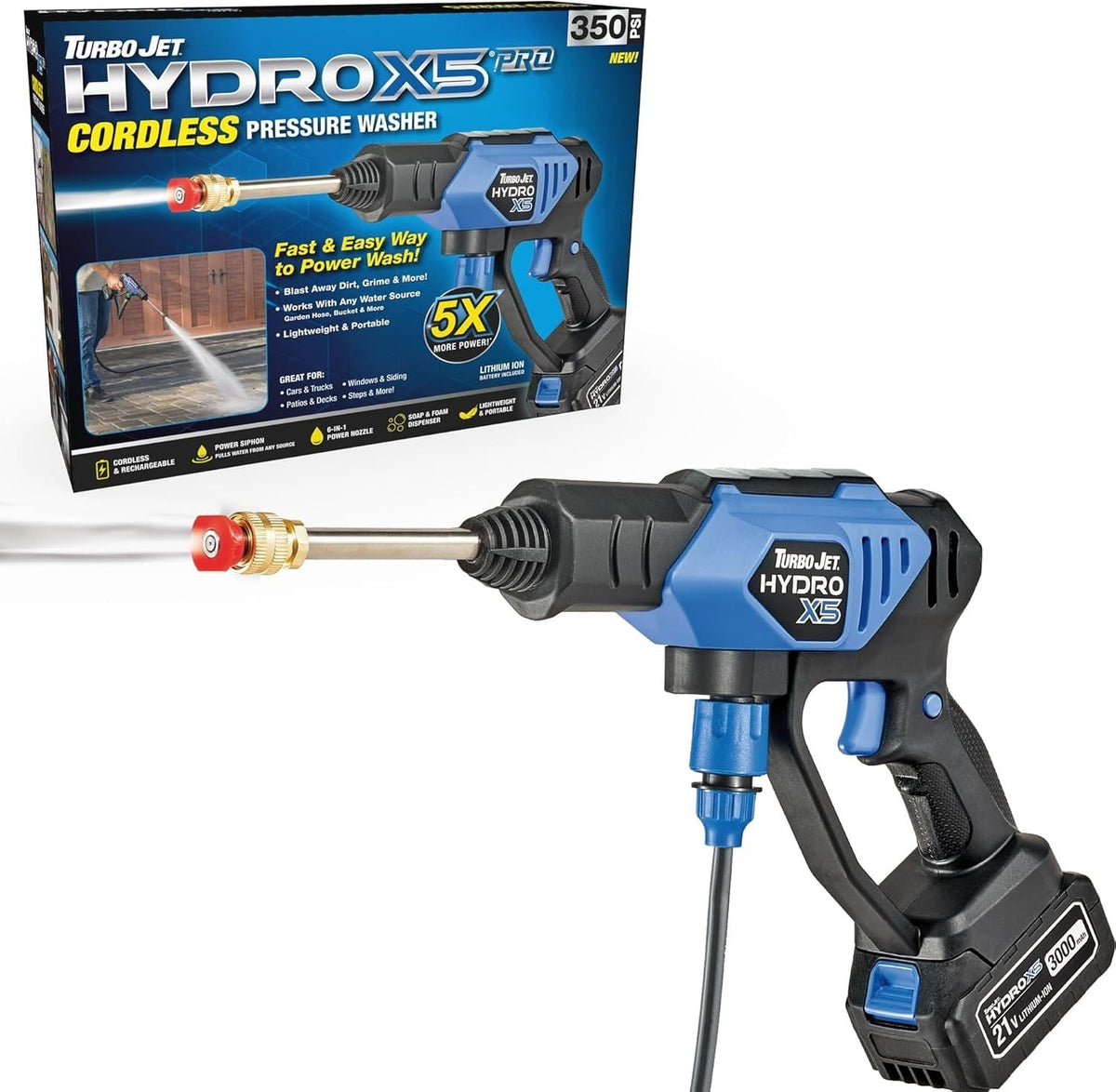 TurboJet Cordless Pressure Washer A8W3 - product image 1