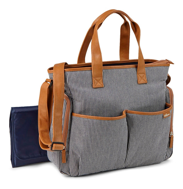 Baby Boom Fashion Tote Diaper Bag with Changing Pad, Assorted M0V9