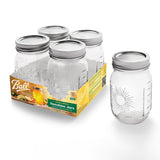 Ball Regular Mouth Sunshine Glass Mason Jar, 16-oz/473-mL, 4-pk L1O9 - product image 1