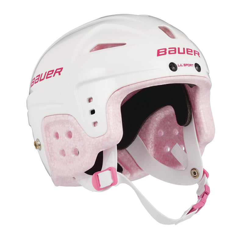 Lil' Sport Hockey Helmet, Youth, White & Pink W1T9