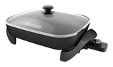 Family-Sized Non-Stick Electric Skillet, Black, 12x15-in O1B3 - product image 1