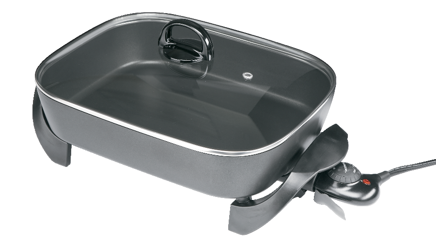 Family-Sized Non-Stick Electric Skillet, Black, 12x15-in W6O5 - product image 2