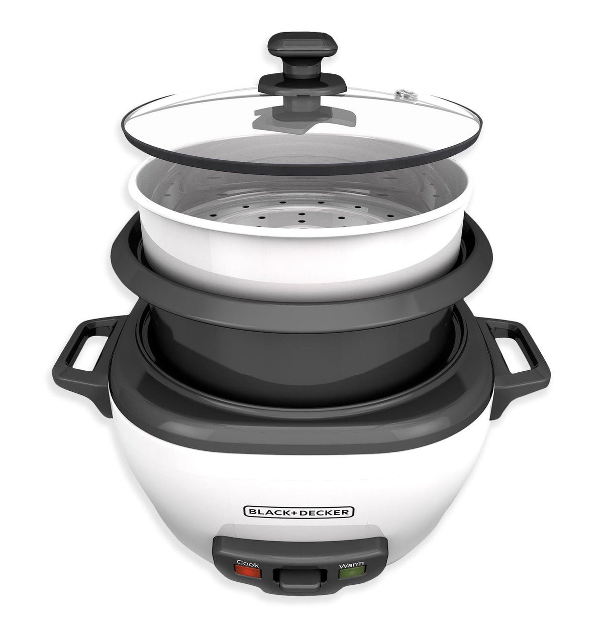 Non-Stick Rice Cooker & Steamer White, 6 Cups A9K1 - product image 3