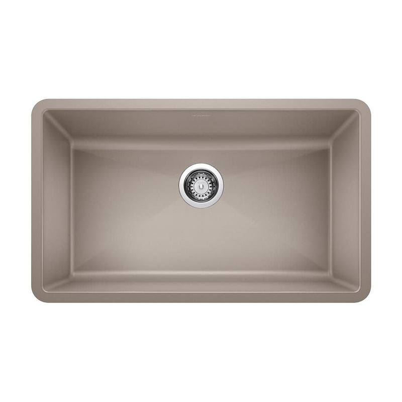 Precis SILGRANIT 32-in Super Single Undermount Kitchen Sink, Truffle K5O3
