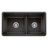 Precis SILGRANIT 33-in 60/40 Reversible Double Bowl Undermount Kitchen Sink with Low Divide, Anthracite K1O4 - product image 1