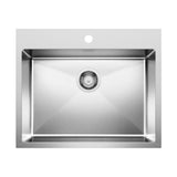 Quatrus R15 25-in Single Bowl Dual Mount Stainless Steel Kitchen Sink Y8R1 - product image 1