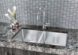 Quatrus R15 32-in 50/50 Double Bowl Undermount Stainless Steel Kitchen Sink E3M6 - product image 3