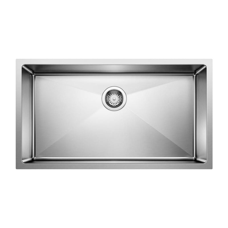Quatrus R15 32-in Super Single Bowl Undermount Stainless Steel Kitchen Sink T0Y3
