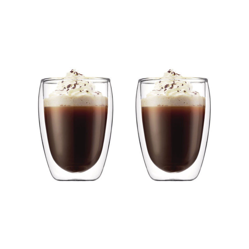 Double Wall Clear Glass Mugs, 11.8-oz, 2-pk X1H1