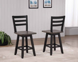 Aaron Oak/Dark Grey Swivel Counter/Bar Stool with Back Rest, 2-pc X2A8 - product image 6