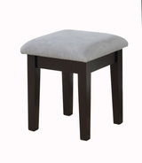 Celah 1-Drawer Black Dressing Table Makeup Vanity Set with Stool and Mirror I3L7 - product image 1