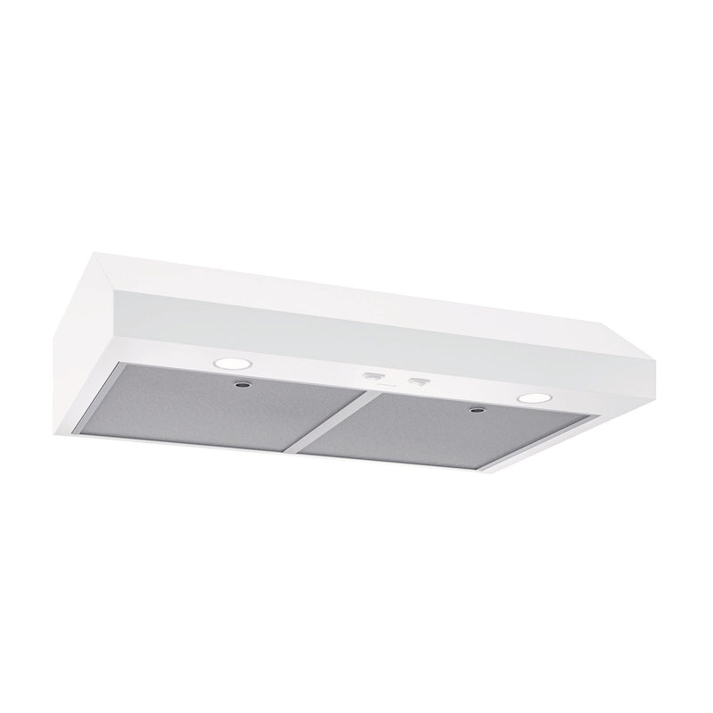 Glacier1 350CFM Under Cabinet Kitchen Exhaust Fan Range Hood, White, 30-in I2N7