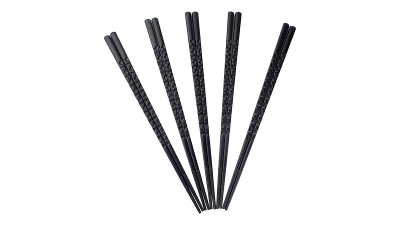 Black Dishwasher Safe Chopsticks, Serves 5, 10-pc C0G9
