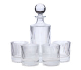 Fluted Decanter & Glasses Set, 5-pc O7V1 - product image 1
