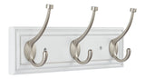 Galena Stainless Steel 3-Hook Rail, White, 16-in N5M2 - product image 1
