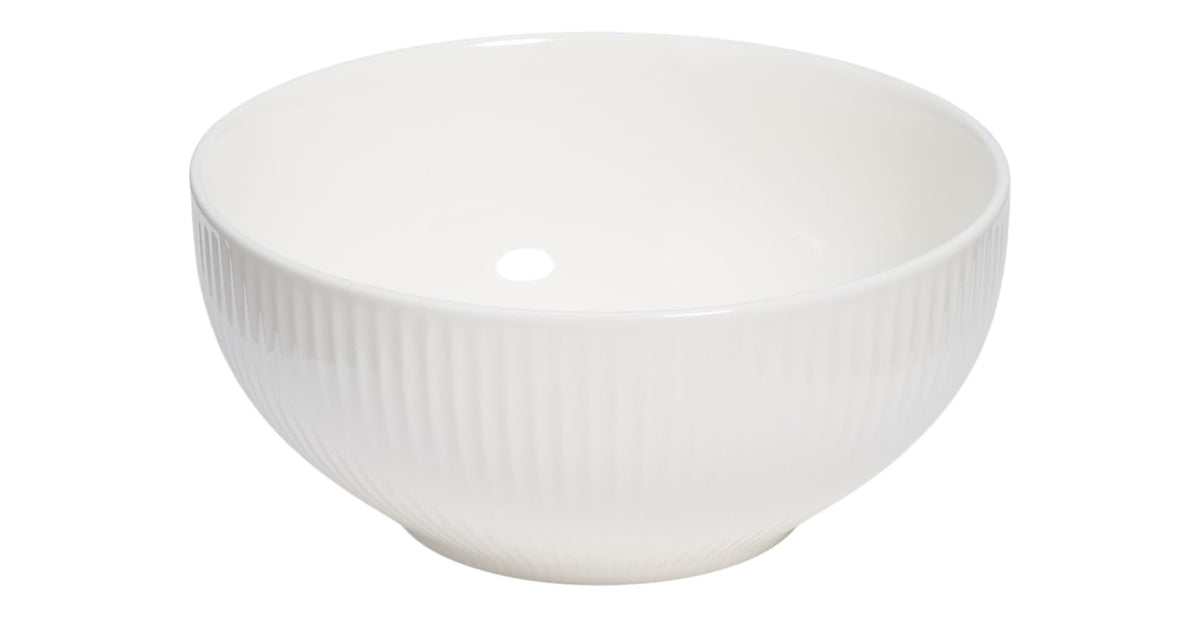 Highbury Ribbed New Bone Low Bowl, 1-pc, White M2V3 - product image 1
