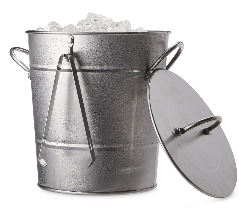 Ice Bucket and Scoop, Stainless Steel with Insulated Liner, Silver, 9.06-in C2J7